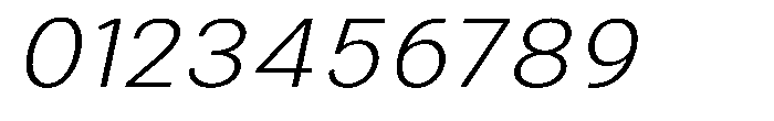 Zendory Extra Light Expanded Oblique Font OTHER CHARS