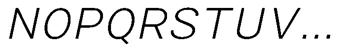 Zendory Extra Light Expanded Oblique Font UPPERCASE
