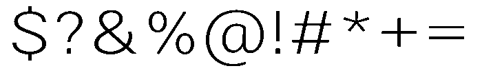 Zendory Extra Light Expanded Font OTHER CHARS