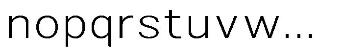 Zendory Extra Light Expanded Font LOWERCASE