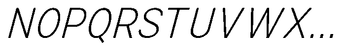 Zendory Extra Light Italic Font UPPERCASE