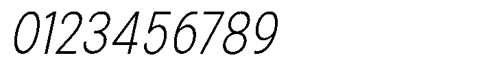 Zendory Extra Light Narrow Condensed Obliq Font OTHER CHARS