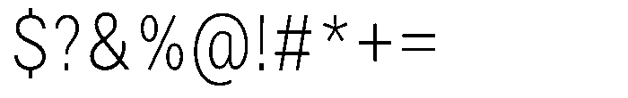 Zendory Extra Light Narrow Condensed Font OTHER CHARS