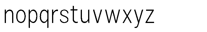 Zendory Extra Light Narrow Condensed Font LOWERCASE