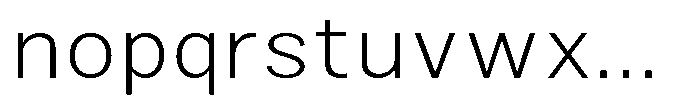 Zendory Extra Light Narrow Expanded Font LOWERCASE