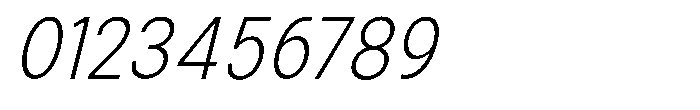 Zendory Extra Light Narrow Italic Font OTHER CHARS