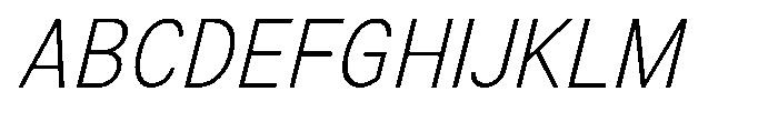 Zendory Extra Light Narrow Italic Font UPPERCASE