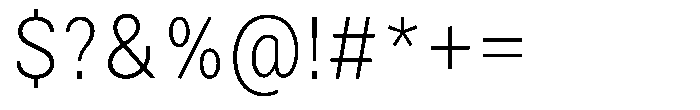 Zendory Extra Light Narrow Font OTHER CHARS