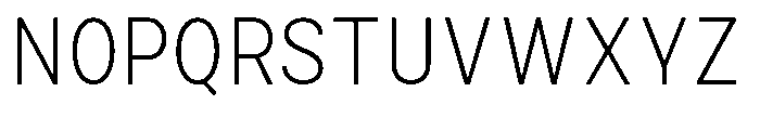Zendory Extra Light Narrow Font UPPERCASE