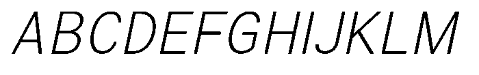 Zendory Extra Light Oblique Font UPPERCASE