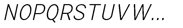 Zendory Extra Light Oblique Font UPPERCASE