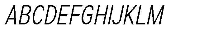 Zendory Light Condensed Italic Font UPPERCASE