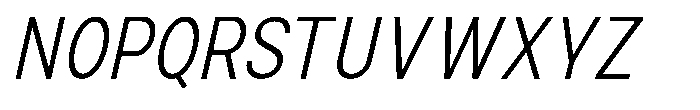 Zendory Light Condensed Narrow Italic Font UPPERCASE