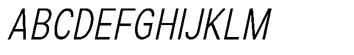 Zendory Light Condensed Oblique Font UPPERCASE