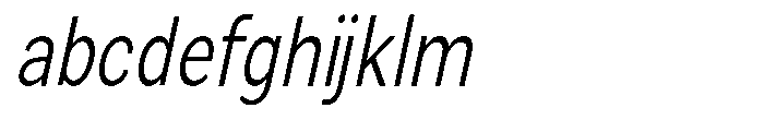 Zendory Light Condensed Oblique FONT