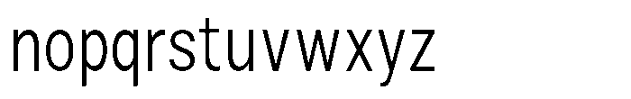 Zendory Light Condensed Font LOWERCASE
