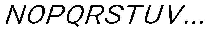 Zendory Light Expanded Italic Font UPPERCASE