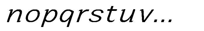 Zendory Light Expanded Italic Font LOWERCASE