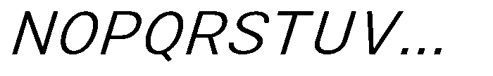 Zendory Light Expanded Narrow Italic Font UPPERCASE