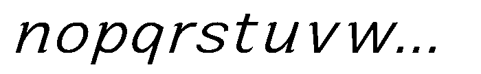 Zendory Light Expanded Narrow Italic Font LOWERCASE