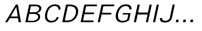 Zendory Light Expanded Oblique Font UPPERCASE
