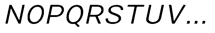 Zendory Light Expanded Oblique Font UPPERCASE