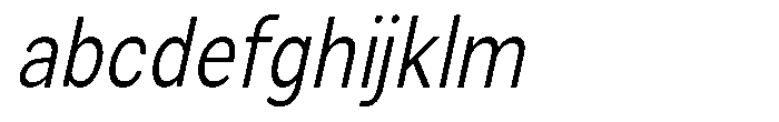 Zendory Light Narrow Condensed Oblique FONT