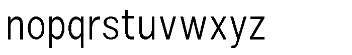Zendory Light Narrow Condensed Font LOWERCASE