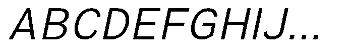 Zendory Light Narrow Expanded Oblique Font UPPERCASE