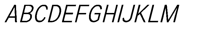 Zendory Light Narrow Italic Font UPPERCASE