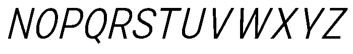 Zendory Light Narrow Italic Font UPPERCASE