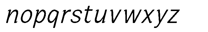 Zendory Light Narrow Italic Font LOWERCASE