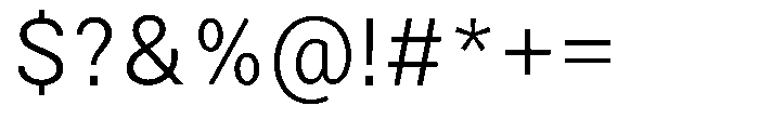 Zendory Light Font OTHER CHARS