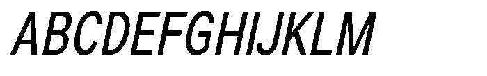 Zendory Medium Condensed Italic Font UPPERCASE