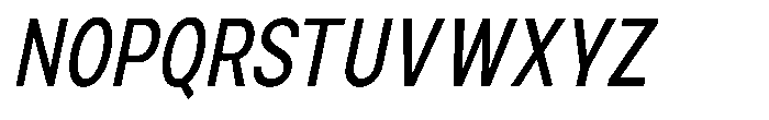 Zendory Medium Condensed Italic Font UPPERCASE