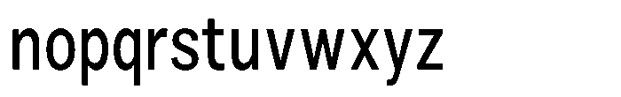 Zendory Medium Condensed Font LOWERCASE