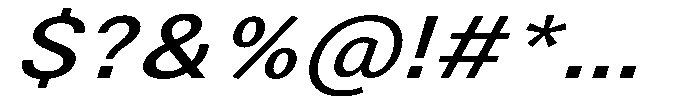 Zendory Medium Expanded Italic Font OTHER CHARS
