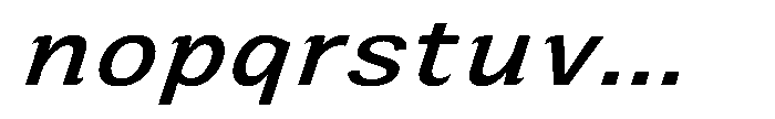Zendory Medium Expanded Italic Font LOWERCASE