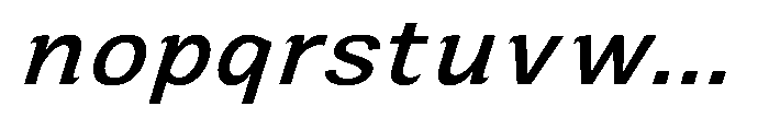 Zendory Medium Expanded Nr Italic Font LOWERCASE