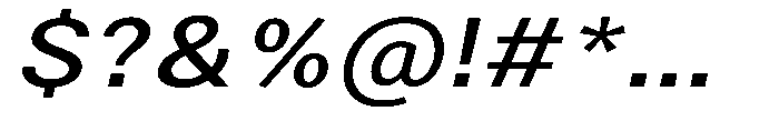 Zendory Medium Expanded Oblique Font OTHER CHARS