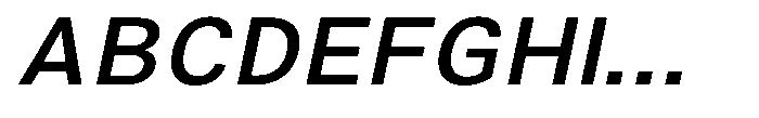Zendory Medium Expanded Oblique Font UPPERCASE
