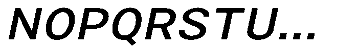 Zendory Medium Expanded Oblique Font UPPERCASE