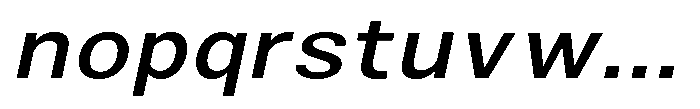 Zendory Medium Expanded Oblique Font LOWERCASE