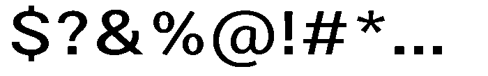 Zendory Medium Expanded Font OTHER CHARS