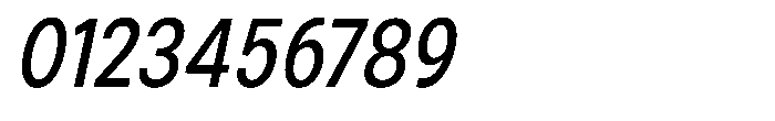 Zendory Medium Narrow Condensed Oblique Font OTHER CHARS