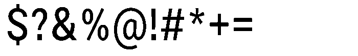 Zendory Medium Narrow Condensed Font OTHER CHARS