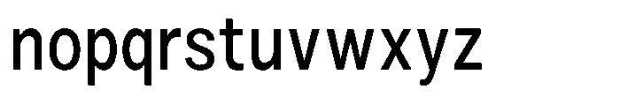 Zendory Medium Narrow Condensed Font LOWERCASE