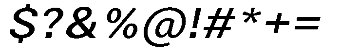 Zendory Medium Narrow Expanded Oblique Font OTHER CHARS