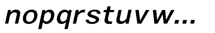 Zendory Medium Narrow Expanded Oblique Font LOWERCASE