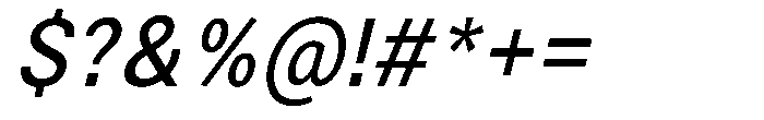 Zendory Medium Narrow Italic Font OTHER CHARS